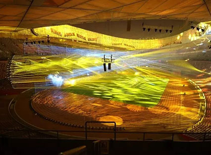 Colorful Lights help the large-scale audio-visual light and shadow show 