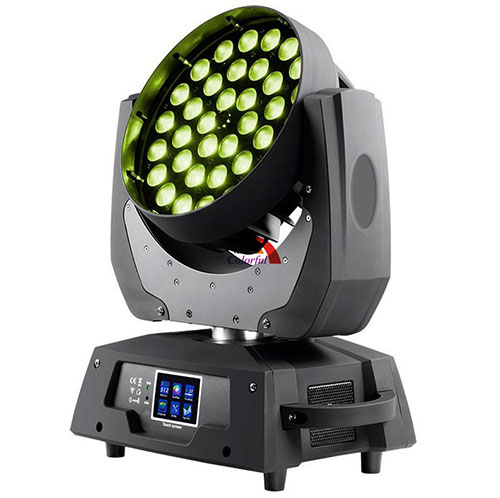 36x18W 6 IN 1 RGBWA UV DMX LED ZOOM Moving Head Wash Light