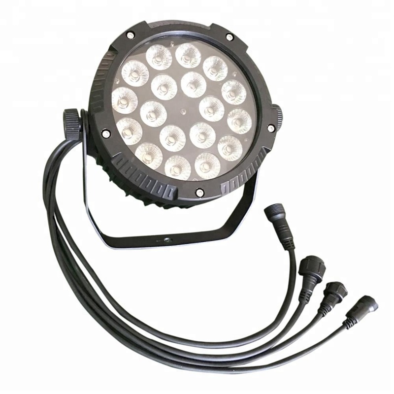 LED Flat Par Waterproof IP65 Outdoor 18x18W RGBWA UV 6in1 Wash Stage light