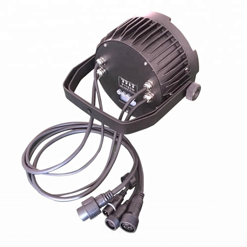DMX512 Waterproof IP65 18x18W RGBWA UV LED Flat Par Light for Outdoor