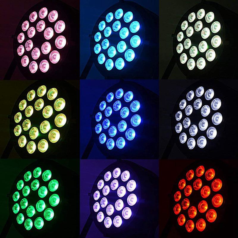 DJ Party Par Can Lights 18x8W RGBW LED Stage Lighting