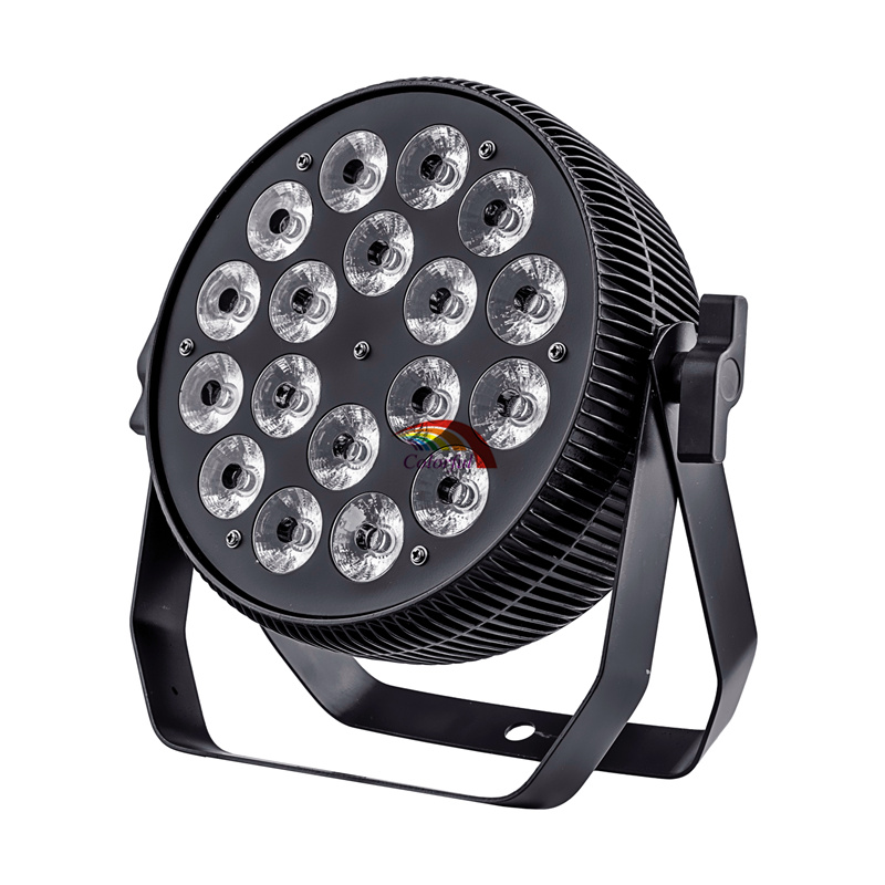 Slim PAR 18*18W 6IN1 RGBWA UV Indoor Flat LED Spotlights