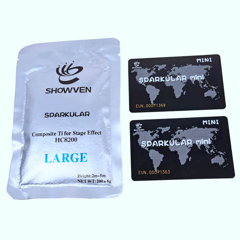 SHOWVEN Sparkular 200g Medium Powder with RF cards for DMX Cold fireworks Machines