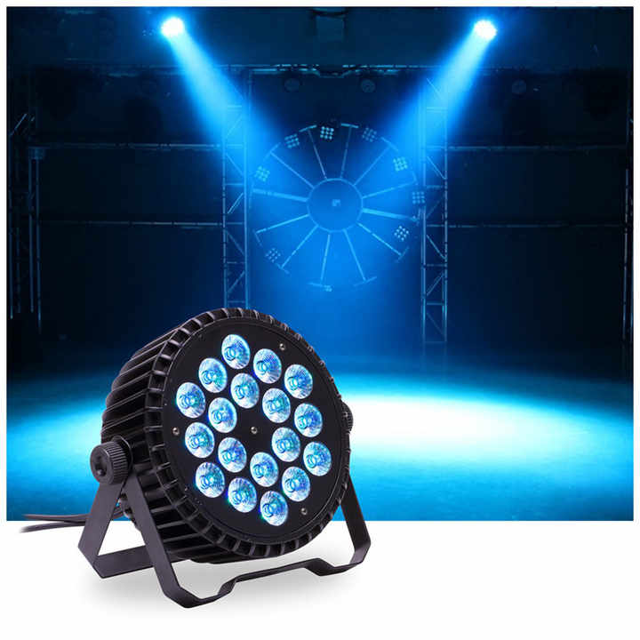 Hot Selling Products Recommended By Customers 18x18W RGBWA UV 6IN1 LED Flat Par Light For Stage